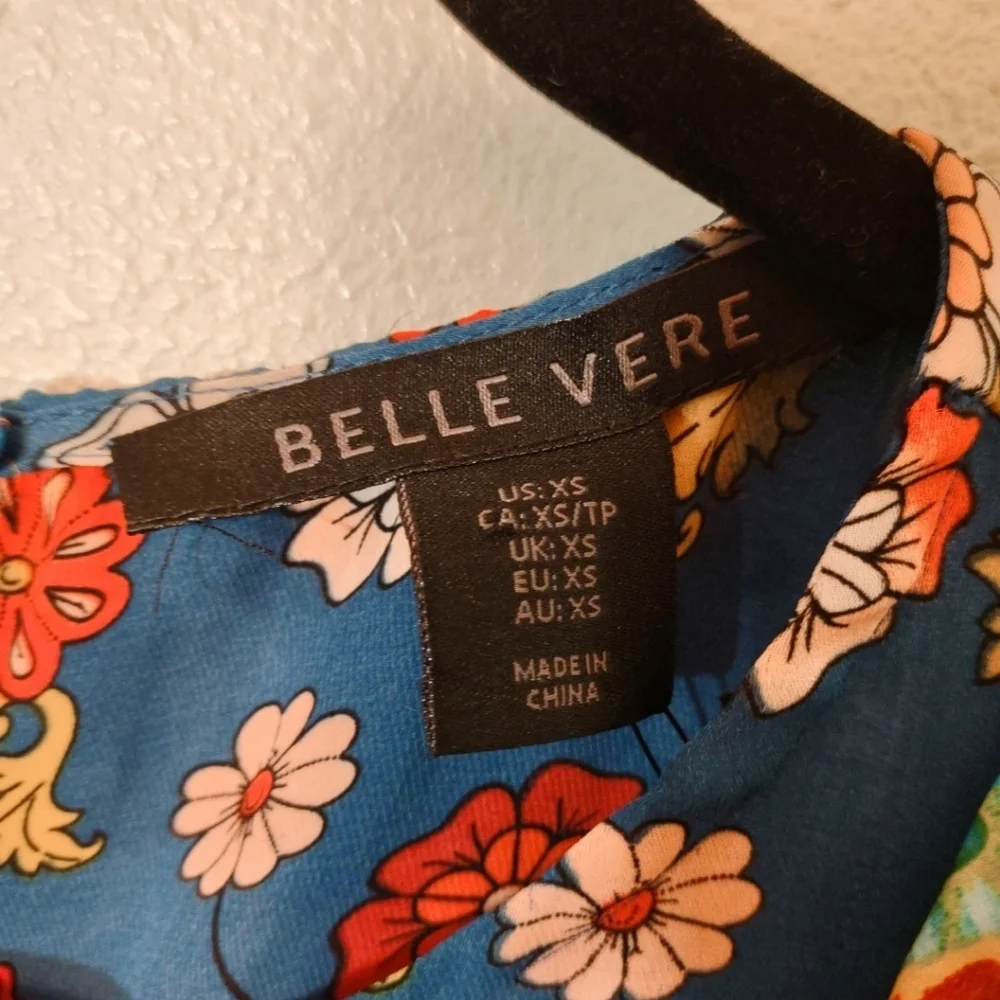 Belle Vere Floral Ruffle Long Sleeve Blouse XS - Picture 5 of 5